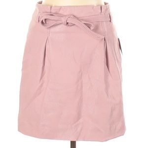 Free People Faux Leather pink skirt